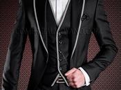 Moderno traje negro novio corte entallado (slim fit)