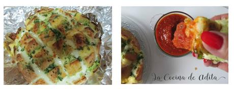 Pan relleno de  queso al horno