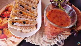 Sándwich de queso con hummus