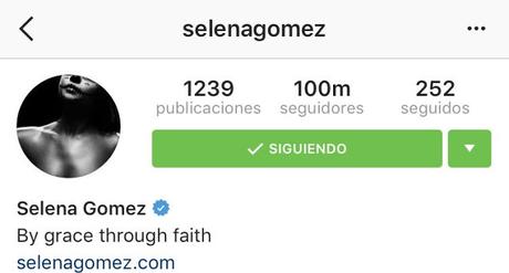 Selena Gómez  1ª con 100 millones de seguidores Instagram