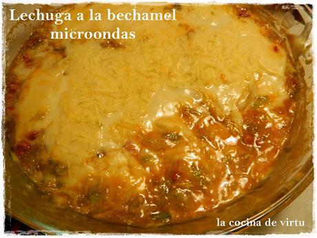 Lechuga a la bechamel al microondas