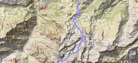 Mapa de la ruta al Valdominguero