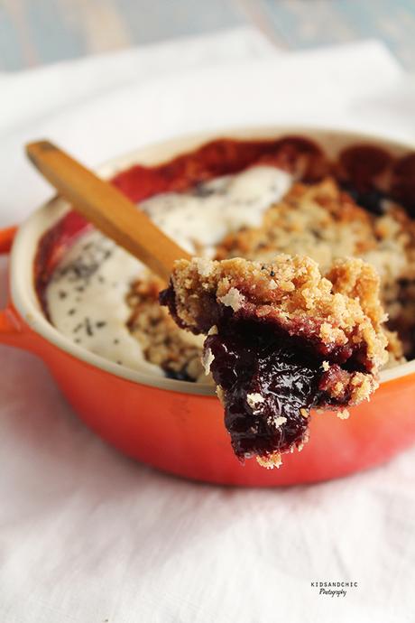 Como hacer crumblé de ciruelas a la canela  #JaquealaReina
