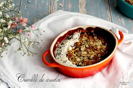 Como hacer crumblé de ciruelas a la canela  #JaquealaReina