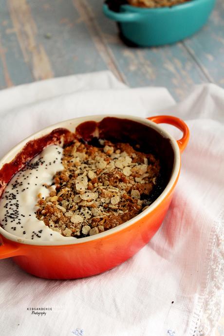 Como hacer crumblé de ciruelas a la canela  #JaquealaReina