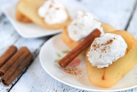 receta de peras al horno con canela