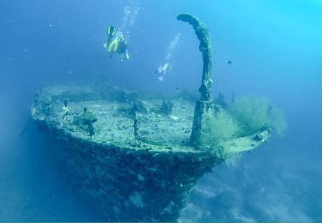 Buceo en pecio (wreck). Guraidhoo, Maldivas