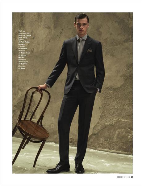 Filip Hrivnak, Hunter & Gatti, Codigo Unico, cover, model, Suits and Shirts, Beatriz Tarrega, Dior Hommme, Boss Tailored, Ermenegildo Zegna, Hermes, Salvatore Ferragamo, Brunello Cucinelli, menswear, moda hombre,