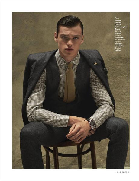 Filip Hrivnak, Hunter & Gatti, Codigo Unico, cover, model, Suits and Shirts, Beatriz Tarrega, Dior Hommme, Boss Tailored, Ermenegildo Zegna, Hermes, Salvatore Ferragamo, Brunello Cucinelli, menswear, moda hombre,