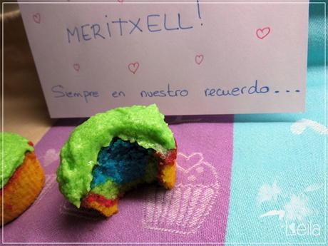 Muffins arcoiris. Homenaje a Meritxell