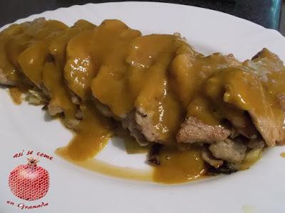 Lomo con salsa de mango