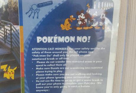 Se prohibe Pokémon GO en Disneyland (al staff)