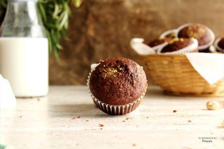 muffins de plátano y chocolate