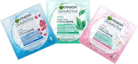 Disfrutando de las Máscaras de Tejido Hydra Bomb de Garnier Skin Active