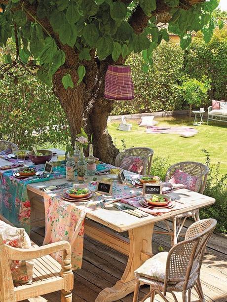 organiza una fiesta en el jardin