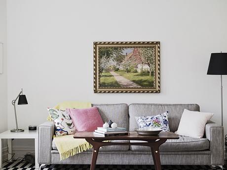 un salón nórdico con un estilo muy personal un salón nórdico con un estilo muy personal