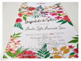 Invitaciones Despedida de Soltera - Bridal Shower Handmade Invitations.