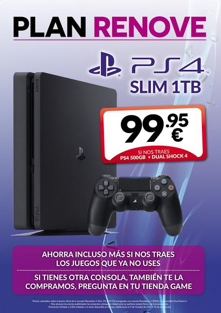 Llega un plan renove para conseguir una PS4 Slim