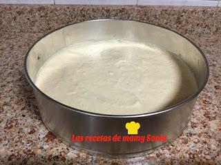 TARTA MOUSSE DE MELOCOTÓN SIN AZÚCAR