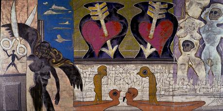 Francesco-Clemente-1995-1997-La-Stanza-della-Madre-10-iniziazione-initiation-guggenheim-bilbao-artreport-1