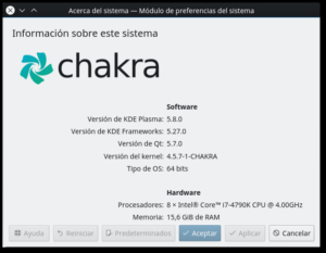 Chakra Plasma 5.8 LTS