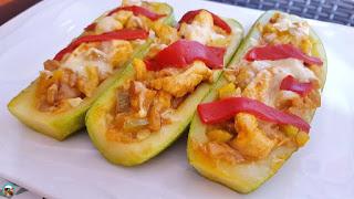 Calabacines con pollo