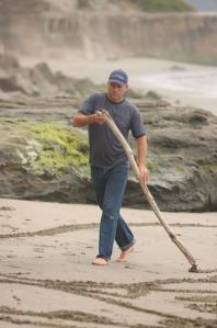 La playa se convierte en arte.