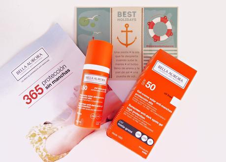 Protector solar SPF50 antimanchas Bella Aurora para piel mixta - grasa