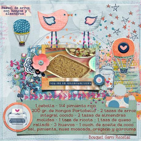 Pastel de arroz con hongos y almendras (sin masa y sin gluten) Pastel de arroz con hongos y almendras (sin masa y sin gluten)