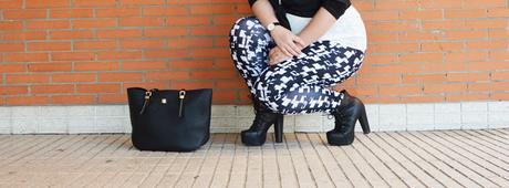 Outfit Black & White - Blanco & Negro -  Plus Size Girl