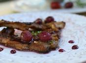 Chuletillas cabrito salsa vino tinto uvas