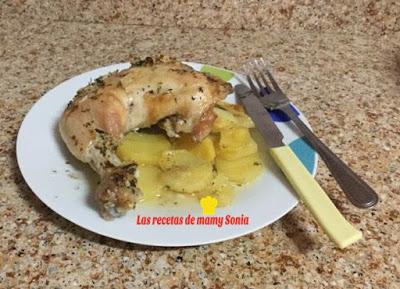POLLO AL AJILLO AL HORNO