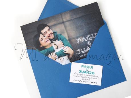 Invitaciones de boda estilo postal