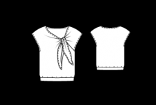 Blusa con nudo en el escote