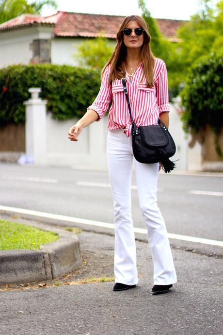 White Flared Jeans