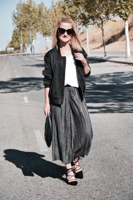 pantalones-plisado-culotte-bomber-otoño-look-outfit