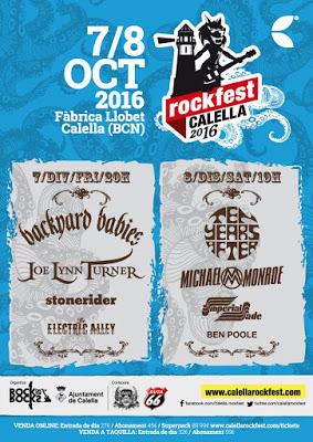 Calella Rock Fest - 7 y 8 de octubre de 2016 - Calella