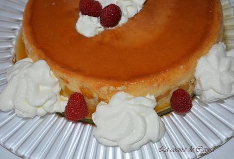 Pudin de melocotones