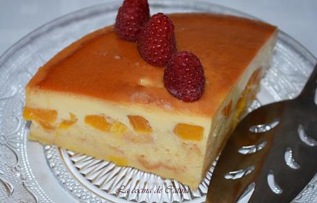 Pudin de melocotones