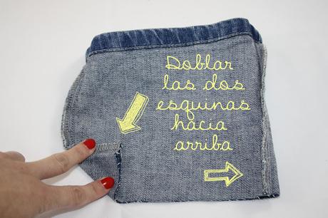 Diy: Cesto con sobrante vaquero