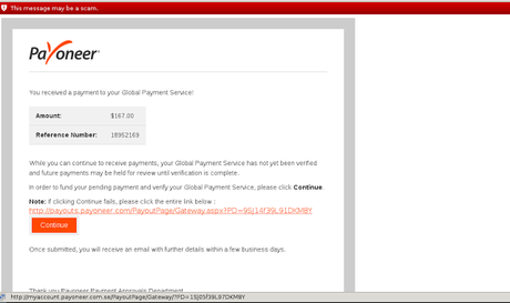 El SCAM de Payoneer