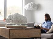 altavoz inalámbrico levitante forma nube tormenta