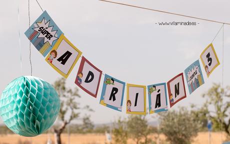 Fiesta de superheroes: Baby vitamina cumple 3