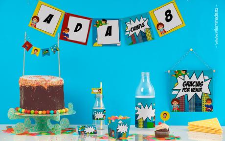 Fiesta de superheroes: Baby vitamina cumple 3