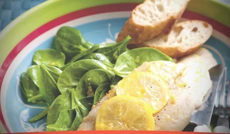 Receta Filete de bacalao con ensalada de espinacas al limón