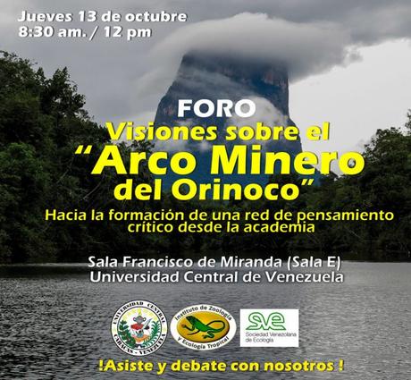 Instituto de Zoología y Ecología Tropical de la UCV realizará foro sobre visiones del Arco Minero