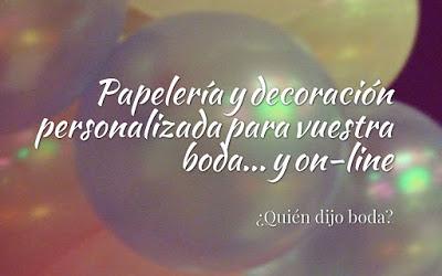 Papelería y decoración personalizada para vuestra boda... y on-line