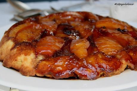 Tarta tatín de nectarinas