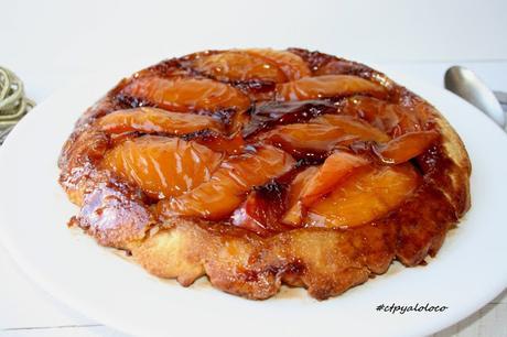 Tarta tatín de nectarinas