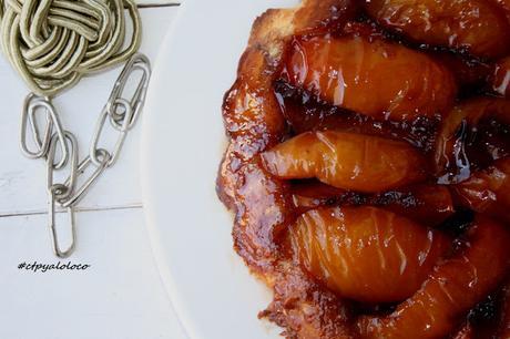 Tarta tatín de nectarinas